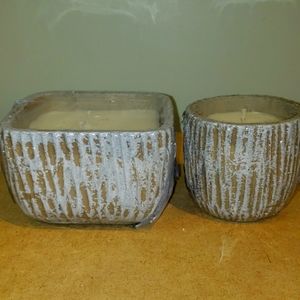 NEW- Set of 2 Scented Soy Wax Candles, 75 and 30 hour burn time